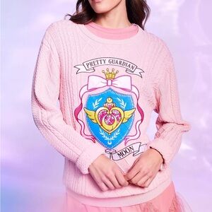 Pretty Guardian Sailor Moon Crisis Moon Compact Crest Knit Sweater‎ BoxLunch